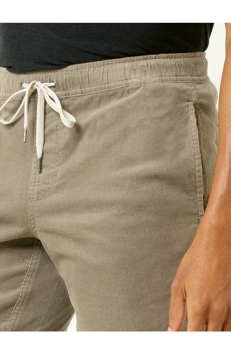 Single Stitch Drawstring Corduroy Shorts, Alternate, color, Tan