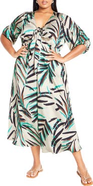 City Chic Leanna Puff Sleeve Maxi Dress