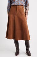 KOBI HALPERIN Matty Suede A-Line Skirt
