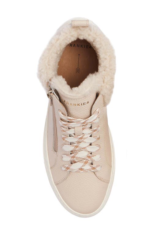 Frankie4 Miles Genuine Shearling Lined Sneaker In Neutral