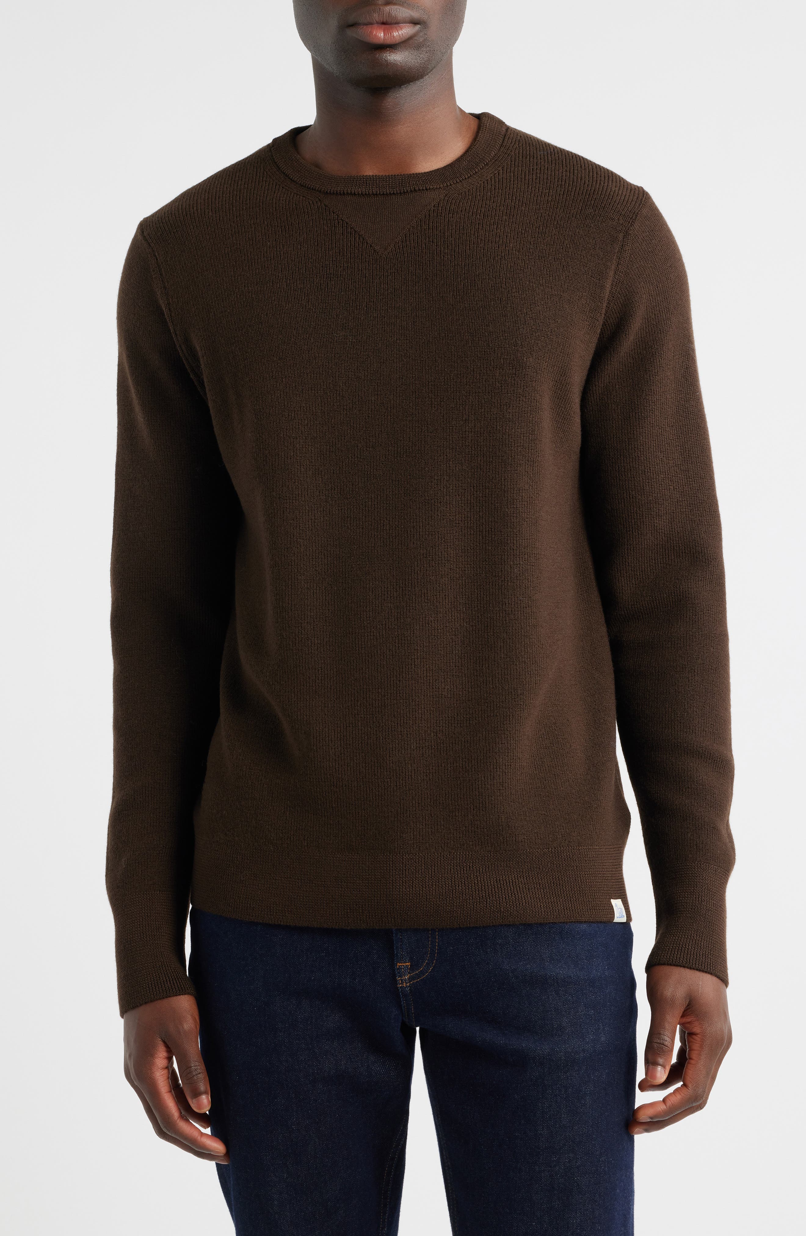 MERZ B SCHWANEN Merino Ribbed Crewneck Sweater
