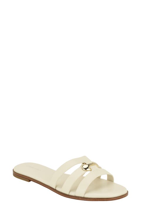 Karra Faux Leather Slide Sandal