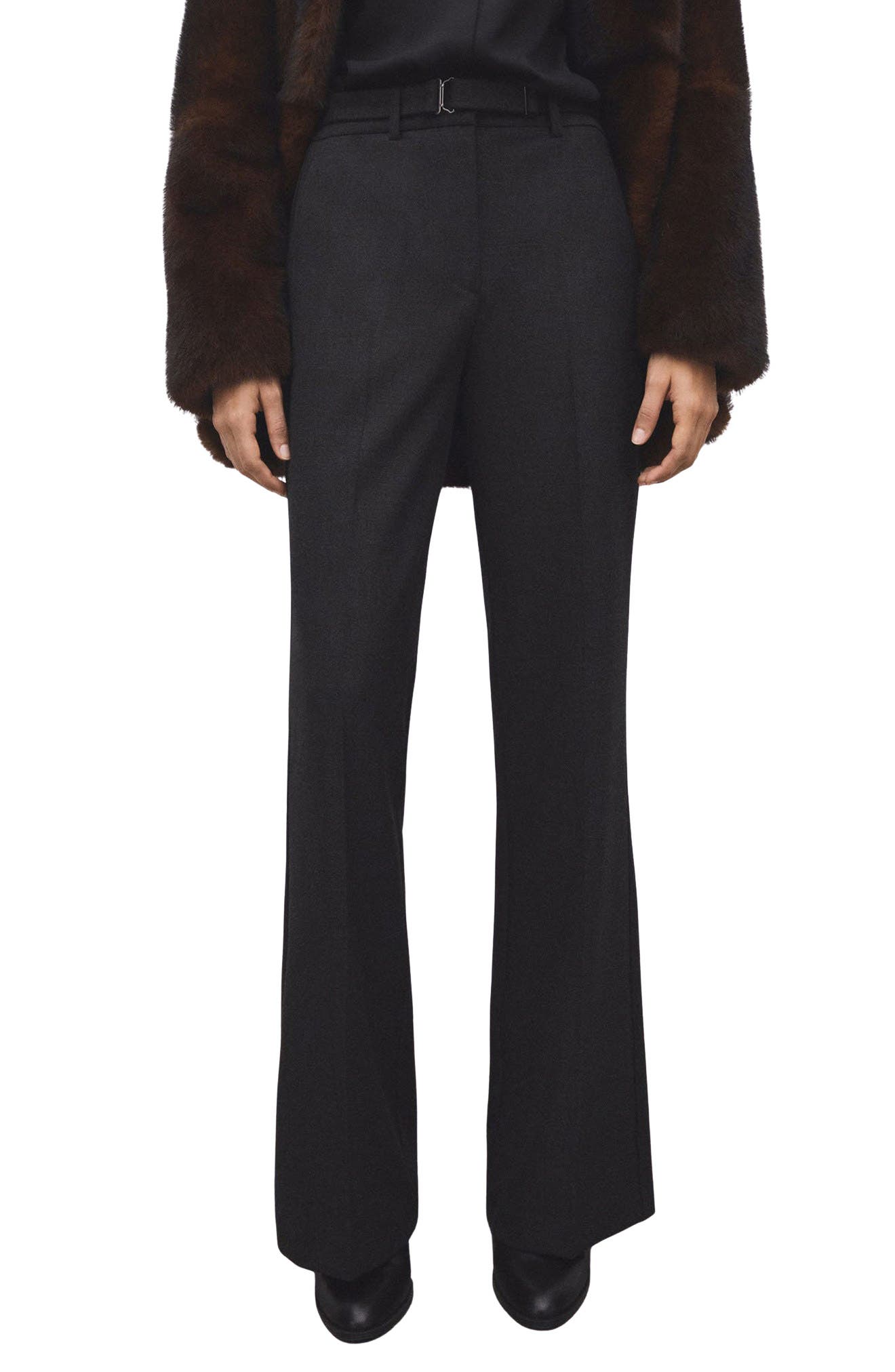 Belted Straight Leg Pants