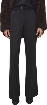 MANGO Belted Straight Leg Pants