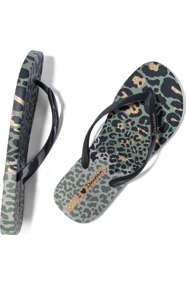 Ipanema Animal Print VI Flip Flop, Alternate, color,