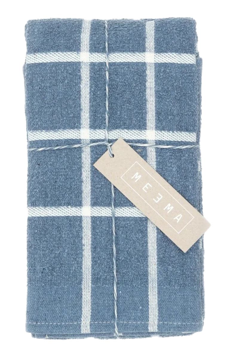 Meema Terry Kitchen Towels Set of 4, Main, color, Blue