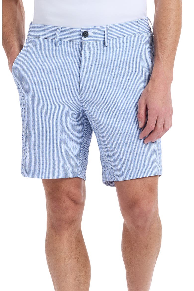 Fornillo Stripe Woven Shorts, Main, color, NAVY