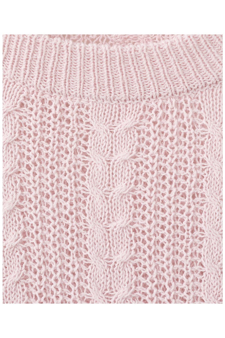 Lace Pattern Sweater, Alternate, color, LIGHT/ PASTEL PINK