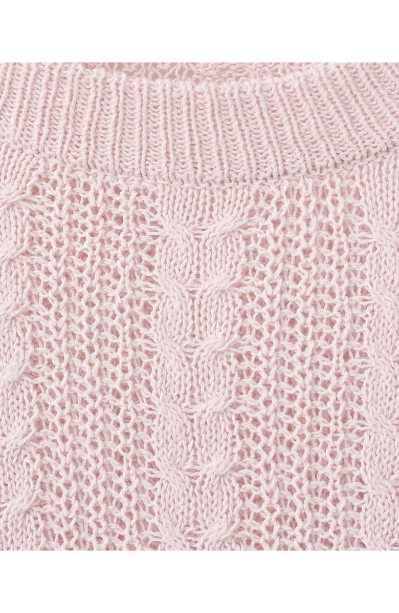 MANGO Lace Pattern Sweater, Alternate, color, Light/ Pastel Pink