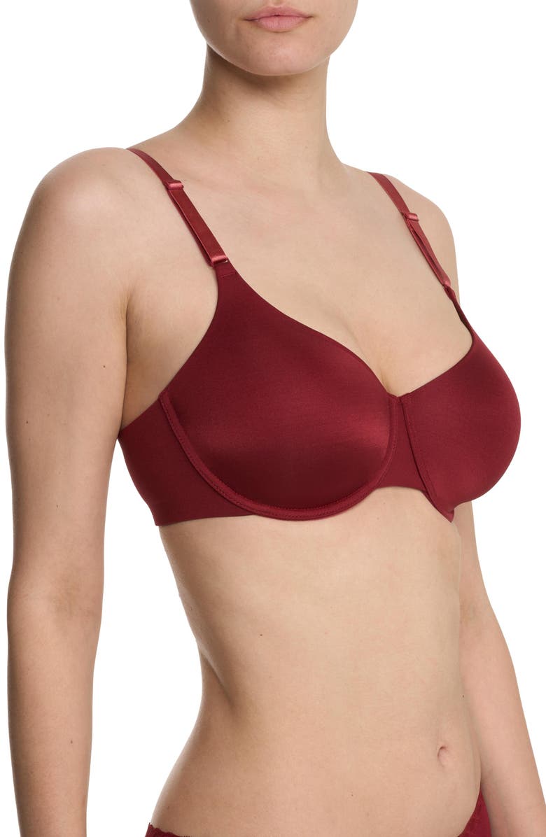 Natori Liquid Full Fit Balconette T-Shirt Bra, Alternate, color, Dk Red