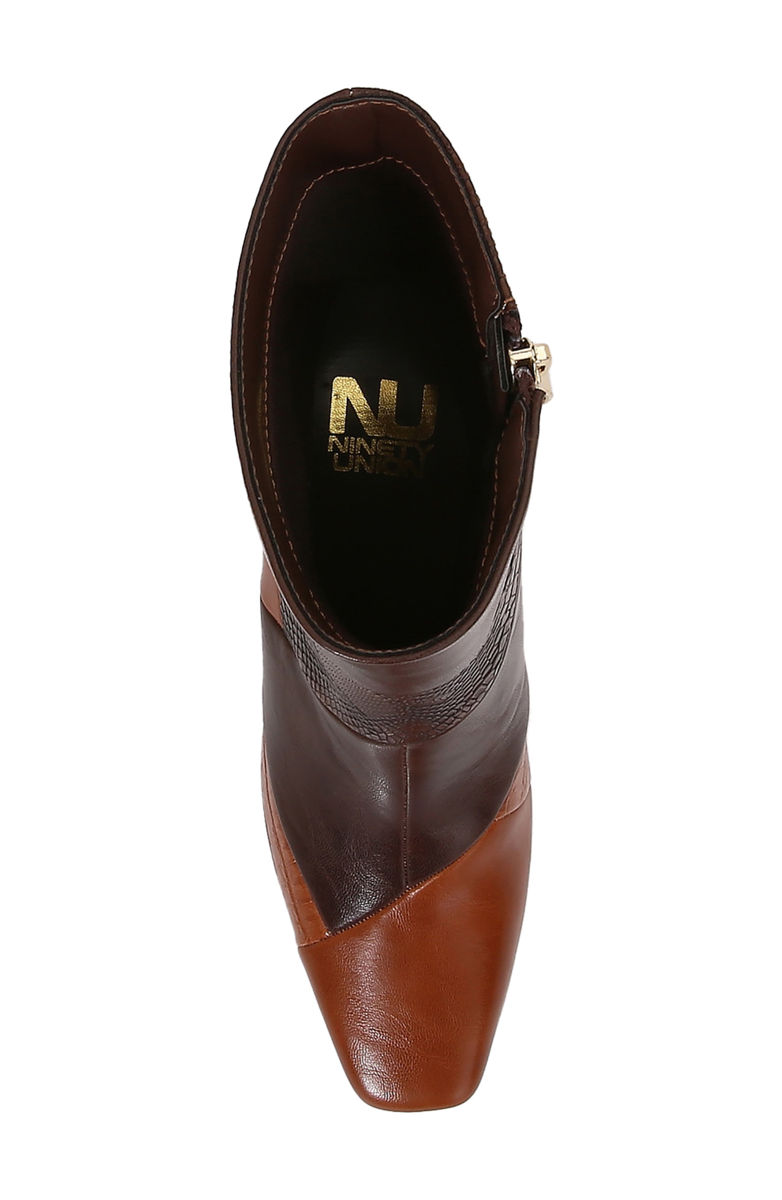Leah Block Heel Bootie, Alternate, color, BROWN MULTI