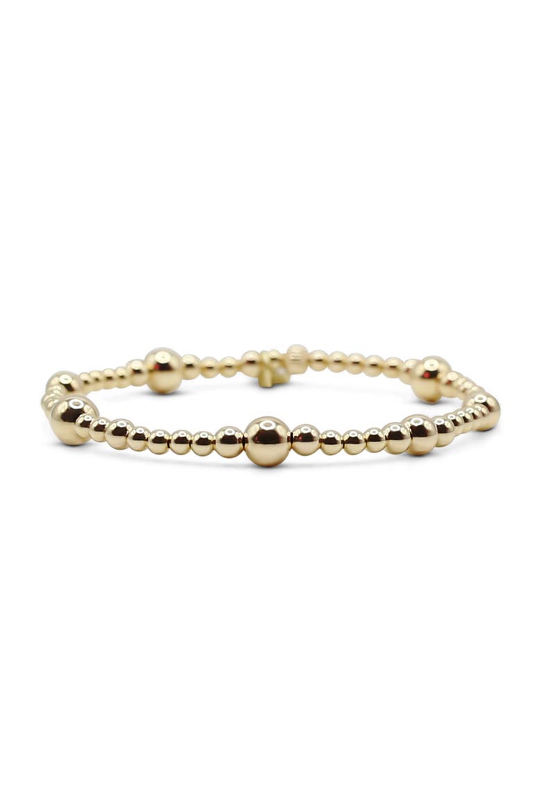 Luna Gold Filled Beaded Bracelet, Main, color, Gold