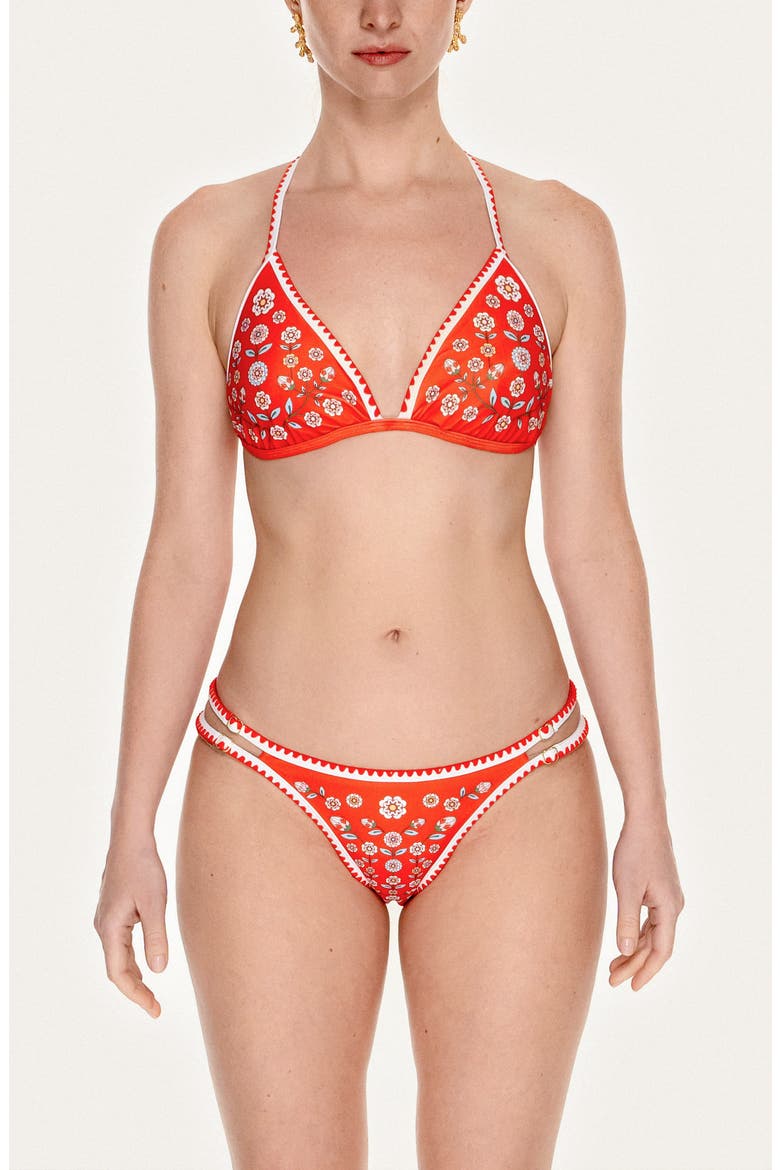 Red Garden Reversible Bikini Set, Main, color, Red