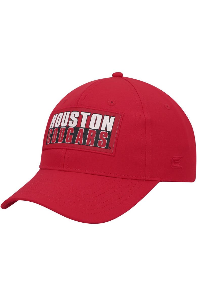 Men's Colosseum  Red Houston Cougars Positraction Snapback Hat, Main, color, Red