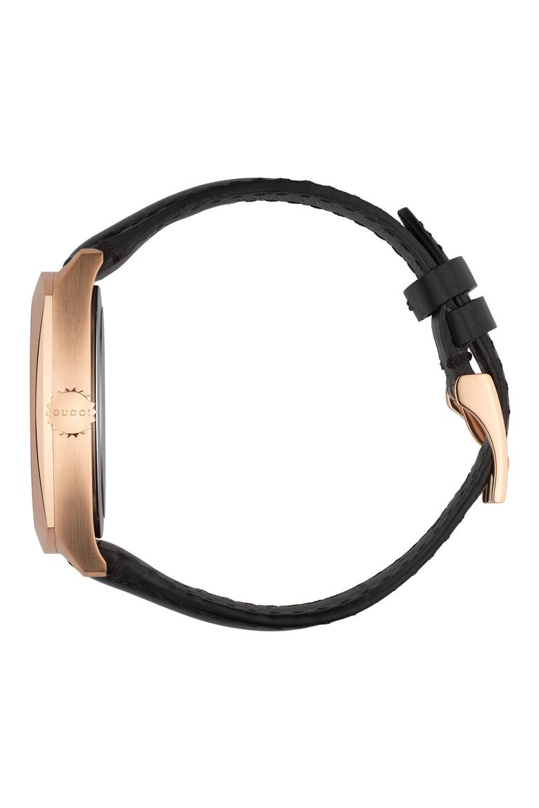 Leather Strap Watch, 41mm, Alternate, color, NO COLOR