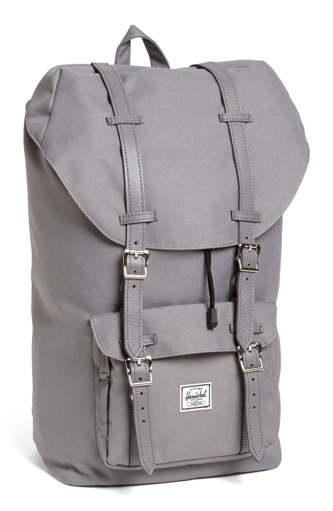 'Little America' Backpack, Main, color, GREY
