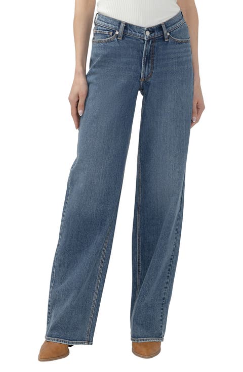 V-Front Wide Leg Jeans