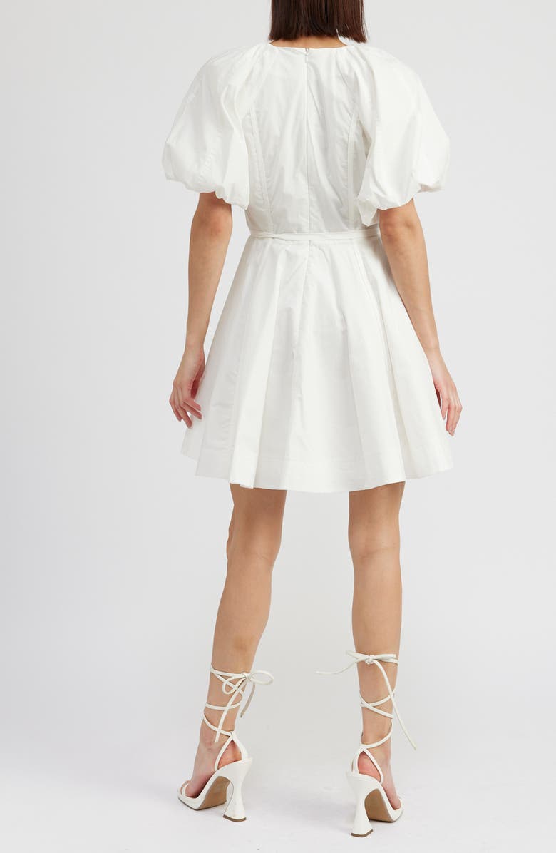 En Saison Caymen Cotton Puff Sleeve Minidress, Alternate, color, 