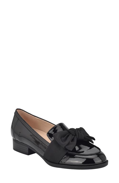 Bandolino Bow Loafer in Black Patent Mill 