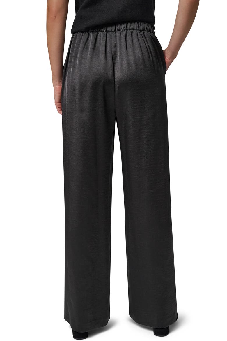 Wide Leg Pull On Pants, Alternate, color, BLACK