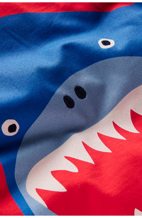 Mini Boden Kids' Shark Cotton Graphic T-shirt In Red