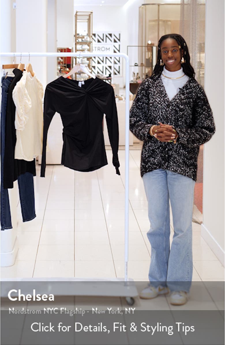 Twisted Gathered Long Sleeve Shirt, sales video thumbnail