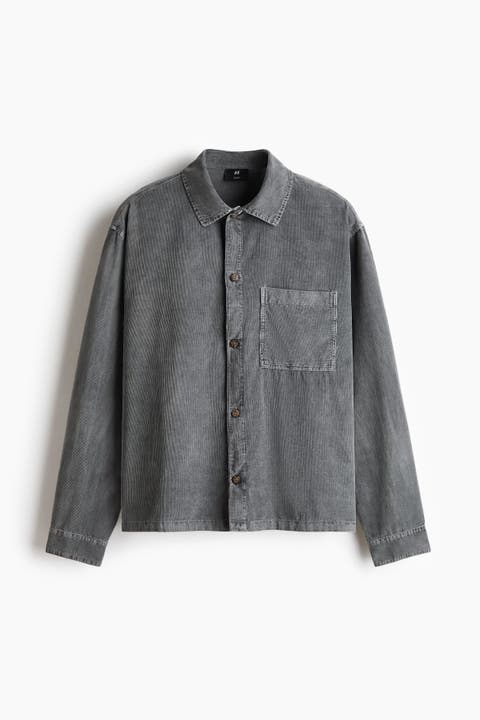Relaxed Fit Boxy Corduroy Shirt