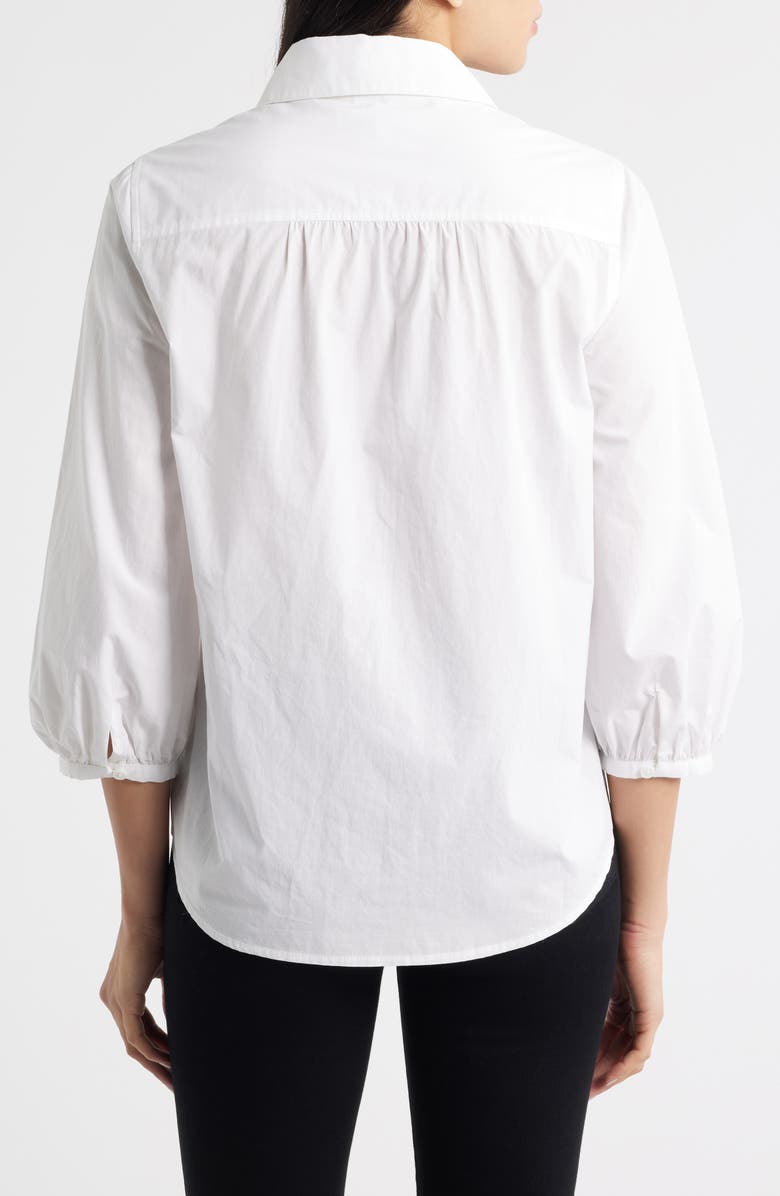 Tommy Bahama Oceana Isle Rhinestone Cotton Poplin Button-Up Shirt, Alternate, color, White