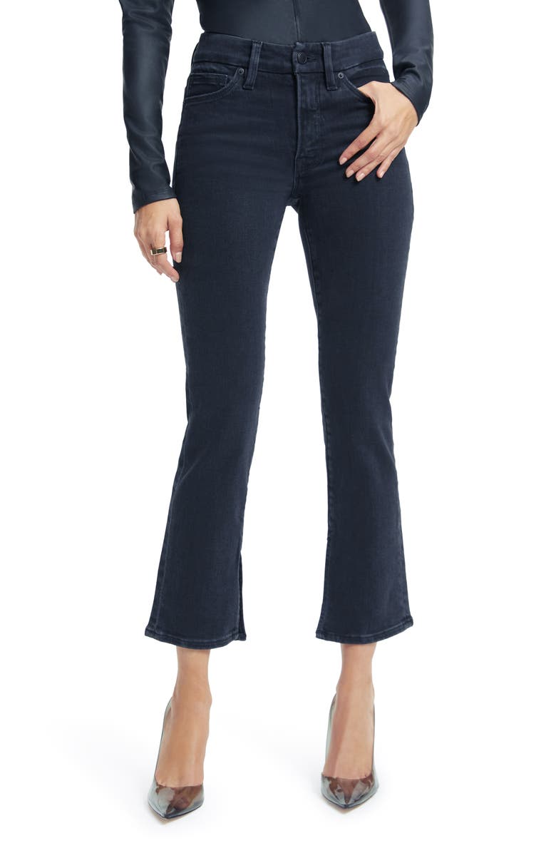 Good American Good Legs Darted High Waist Straight Leg Jeans, Main, color, 