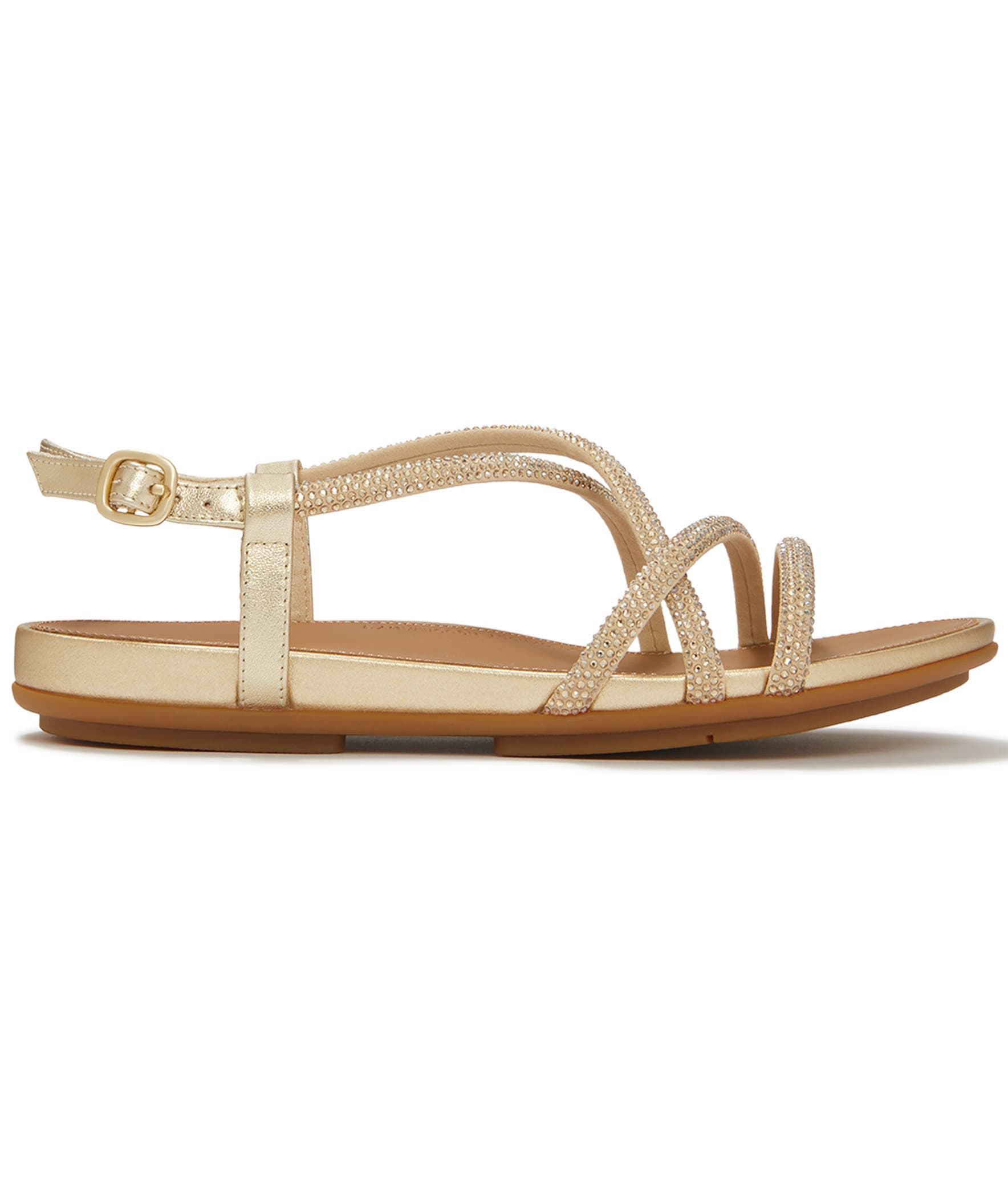 Gracie Crystal Strappy Sandal, Alternate, color, Platino