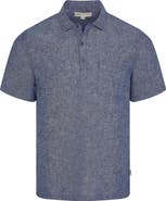 Onia Josh Linen & Cotton Blend Popover Shirt