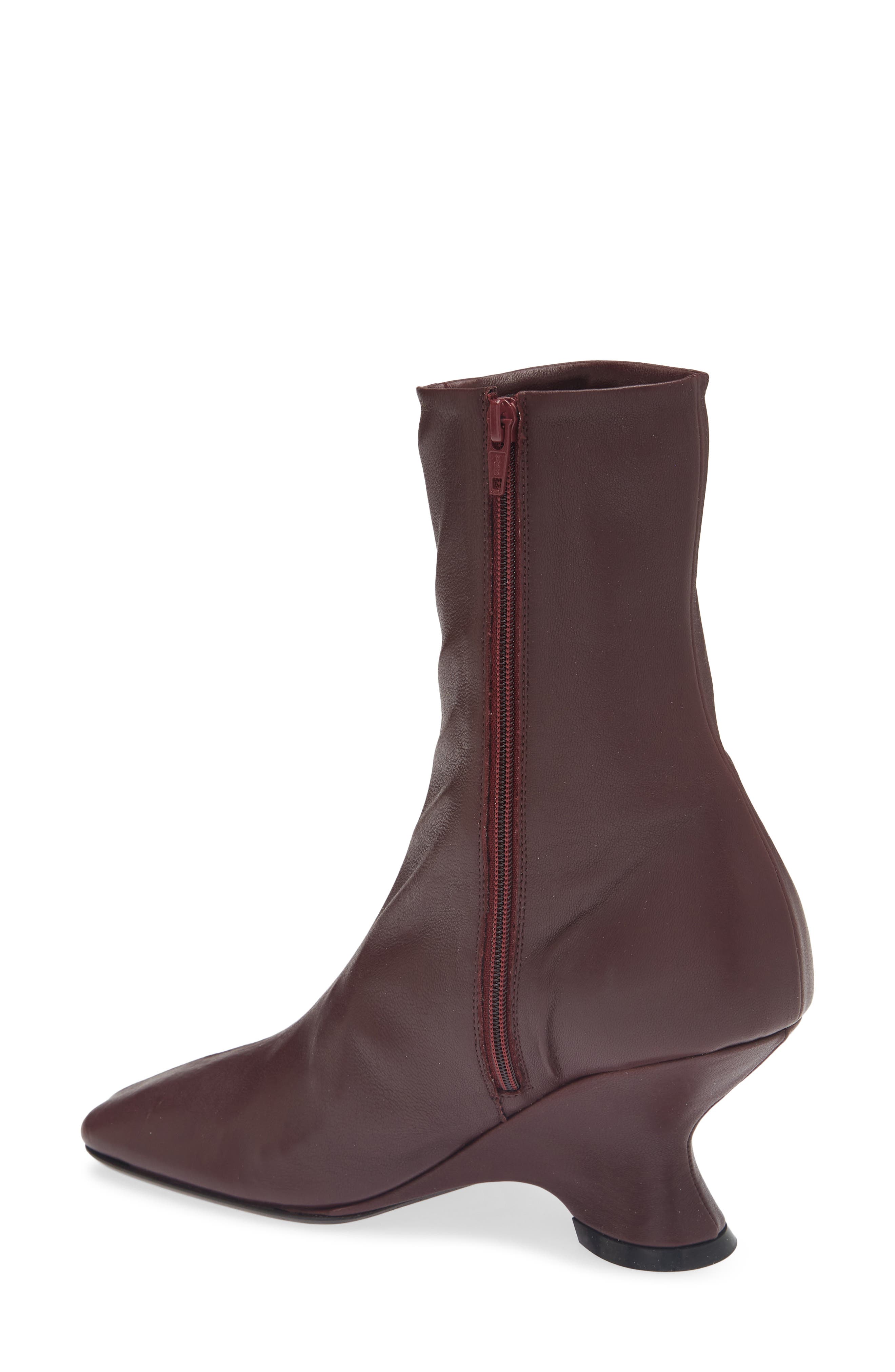 Dented Wedge Bootie, Alternate, color, 359 BORDEAUX