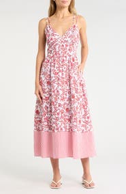 Ellen Tracy Seersucker Strappy Dress