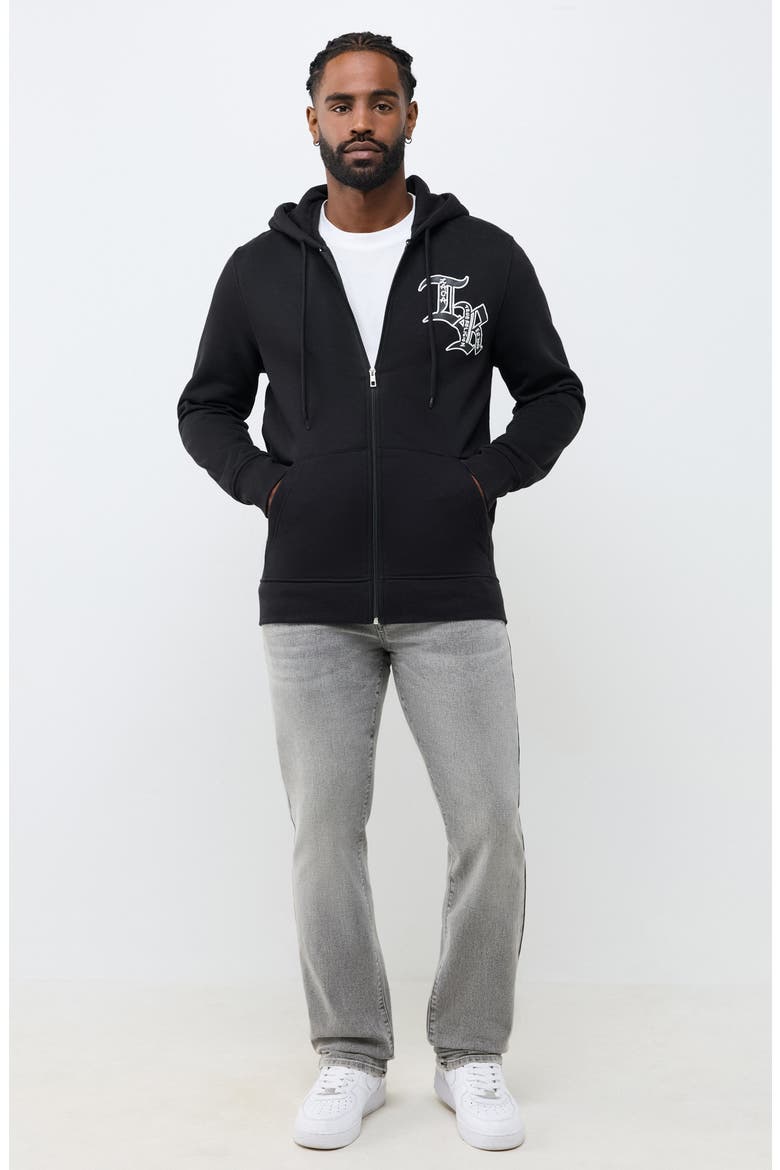 Property of None Graphic Full Zip Hoodie, Alternate, color, JET BLACK