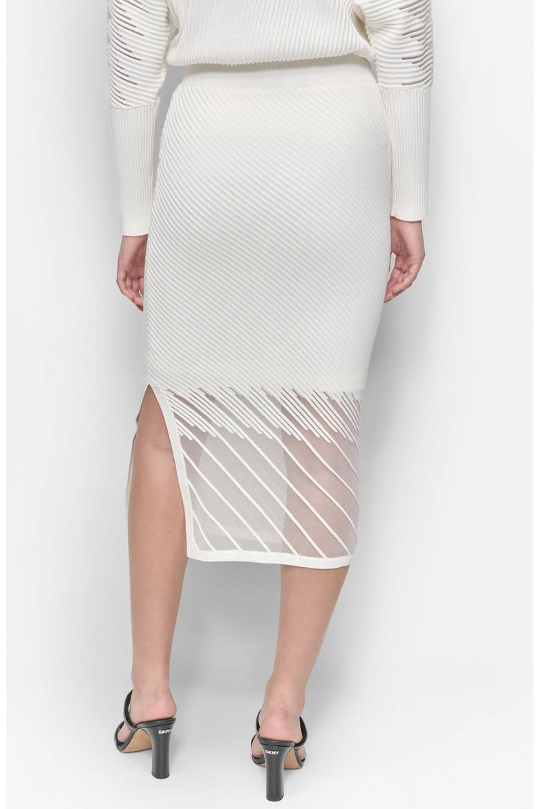 Illusion Rib Sweater Skirt, Alternate, color, IVORY