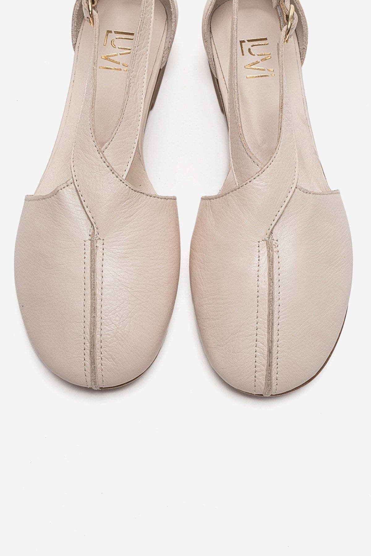 Fable Leather Side Cut Ballet Flat, Alternate, color, Beige