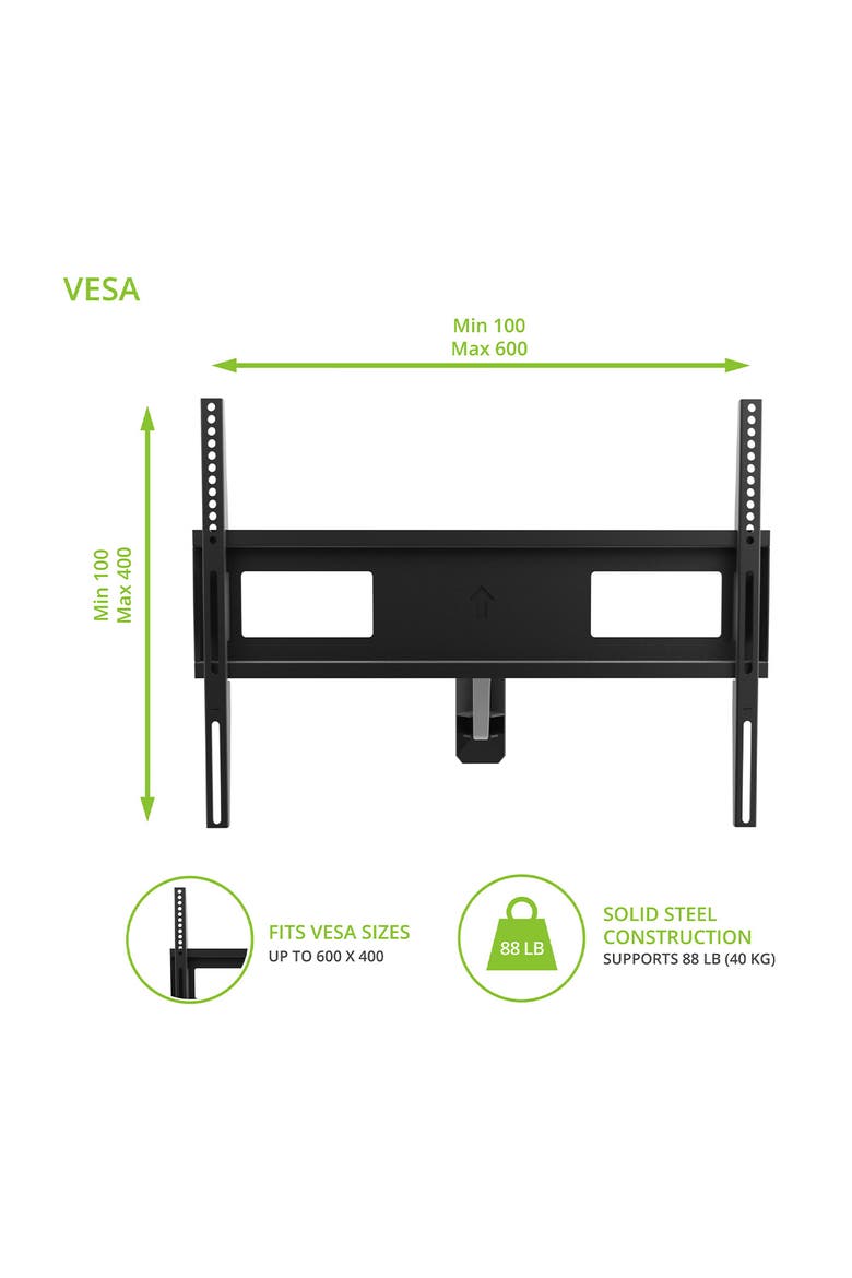FMC1 Telescoping Corner TV Mount for 40" - 60" TVs, Alternate, color, Black