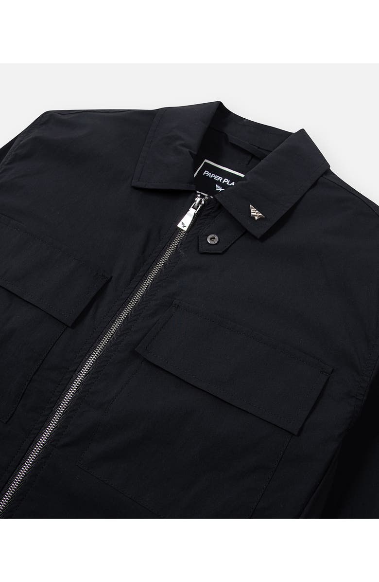 PAPER PLANES Cotton Blend Utility Jacket, Alternate, color, Black