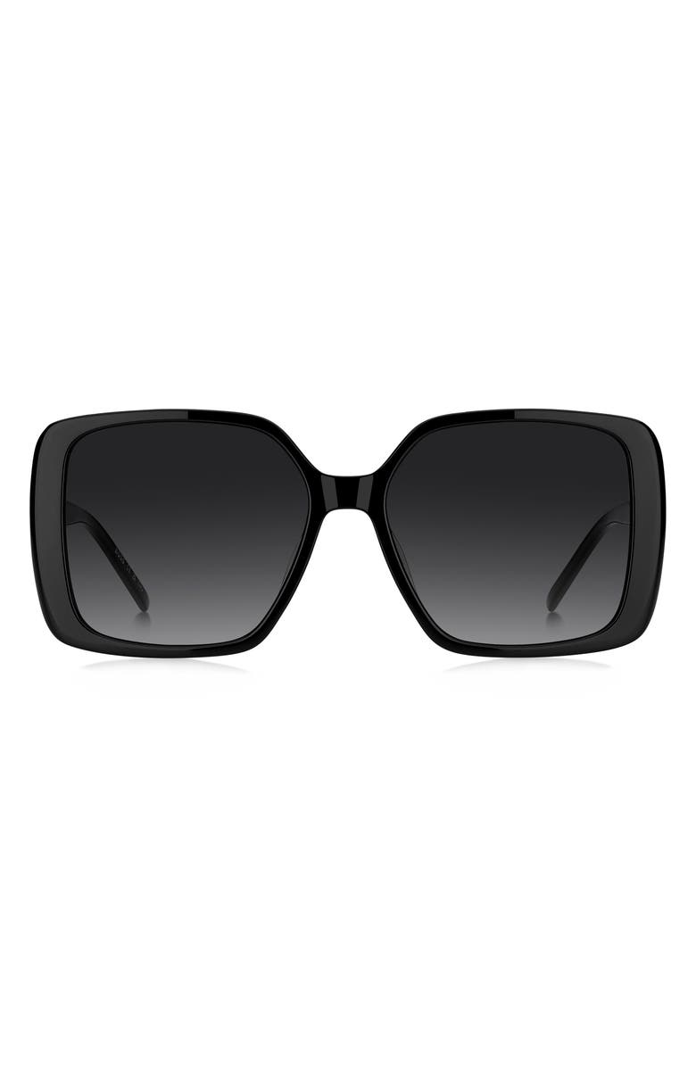 BOSS 57mm Sunglasses, Main, color, Black/ Dark Grey Sf