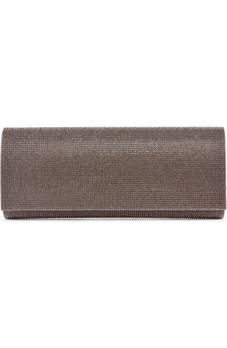 LADY COUTURE Radiant Rhinestone Clutch, Main, color, Pewter