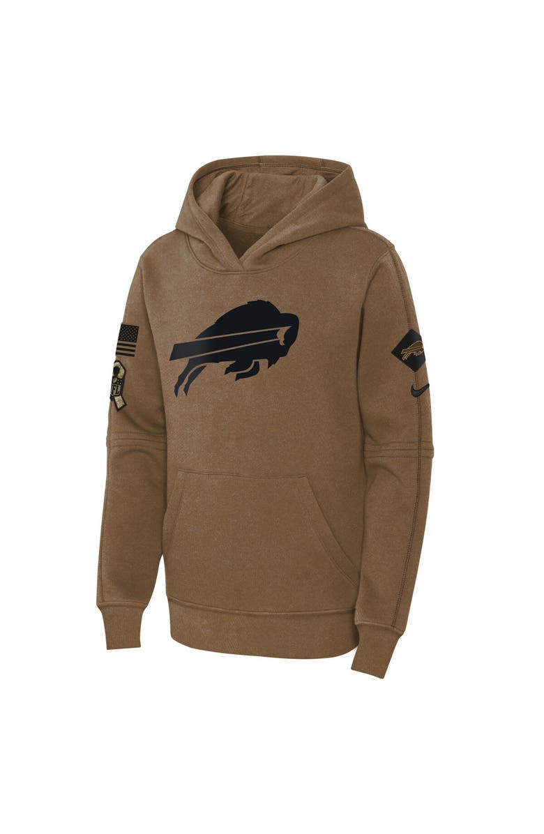Nike Youth Nike  Brown Buffalo Bills 2023 Salute to Service Club Fleece Pullover Hoodie, Alternate, color, 