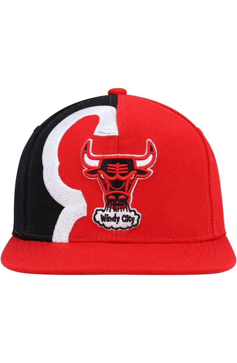 Mitchell & Ness Men's Mitchell & Ness Red Chicago Bulls Hardwood Classics Retroline Snapback Hat, Alternate, color,