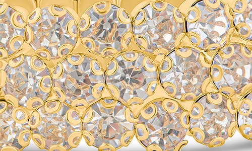 Jardin Crystal Flex Wrap Bracelet In Clear Gold