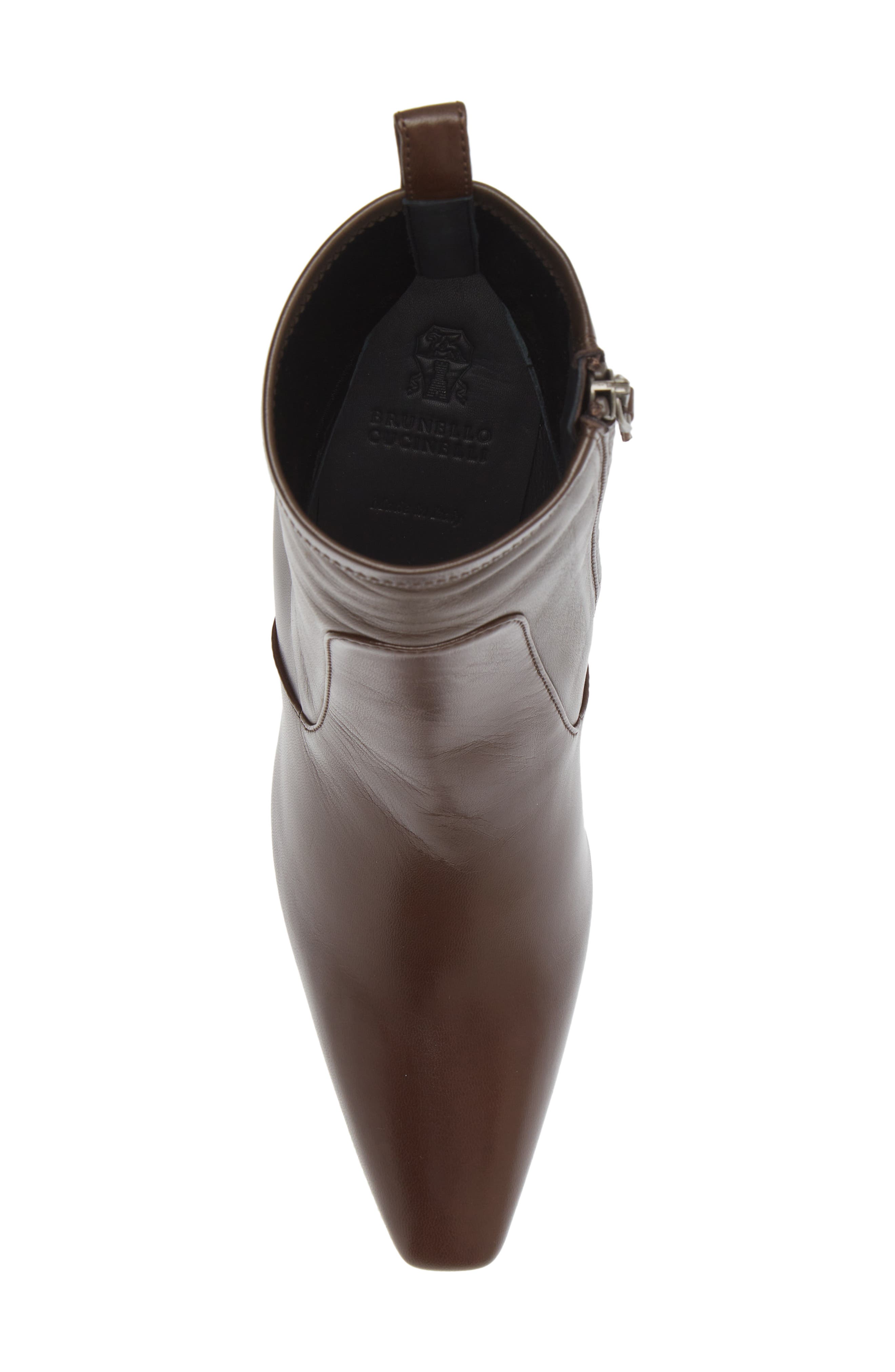 Brunello Cucinelli Monili Heel Bootie, Alternate, color, 