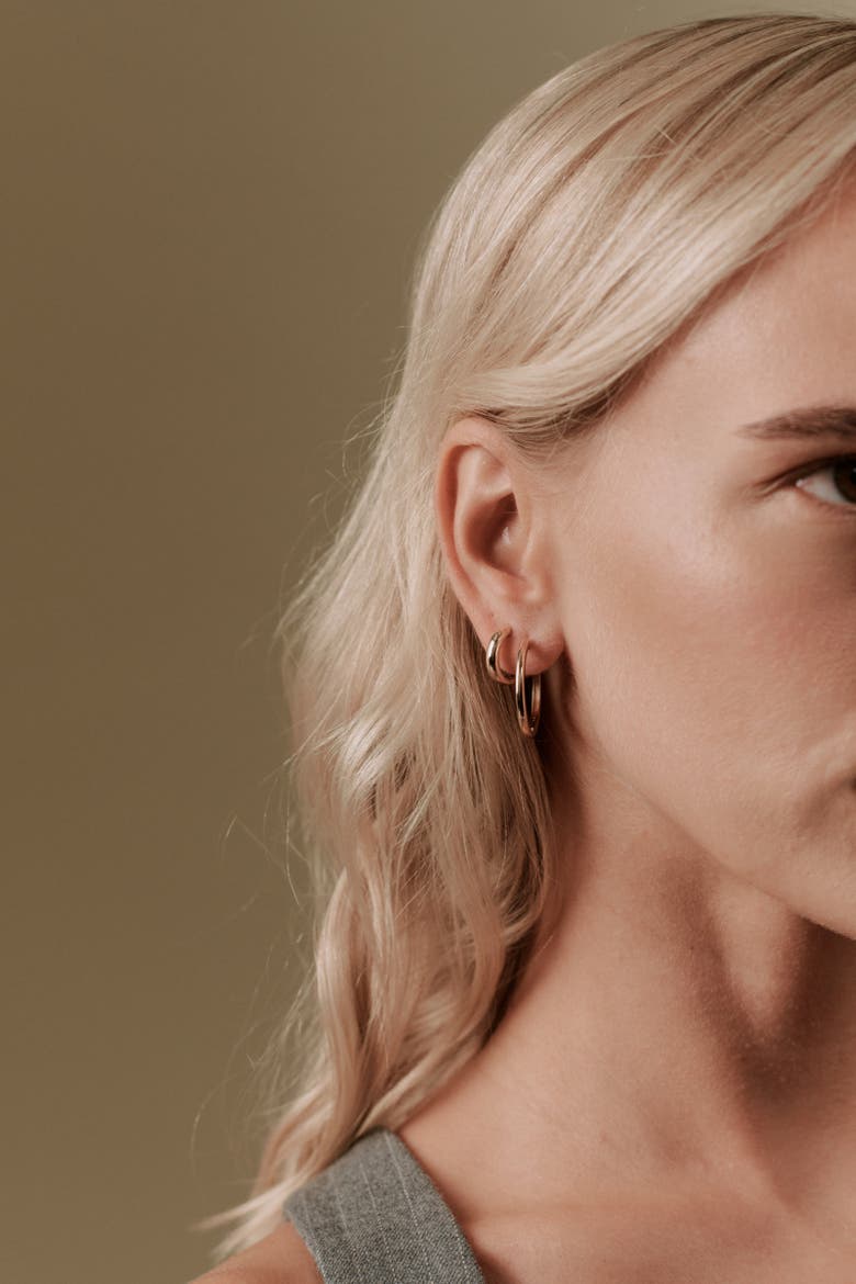 Bailey Hoops -14K Solid Gold, Alternate, color, Recycled Solid Gold