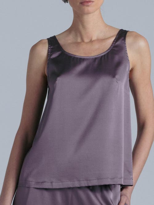 Alas Silk Tank Top In Purple