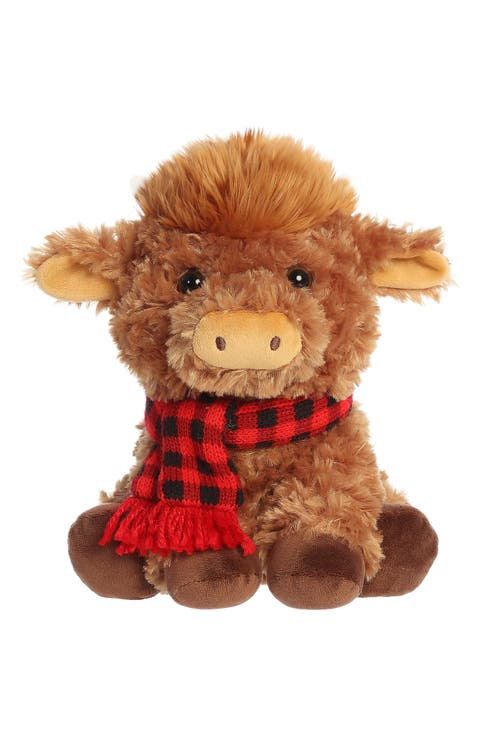 Kids' Frosty Farm Highland Cow Stuffed Animal