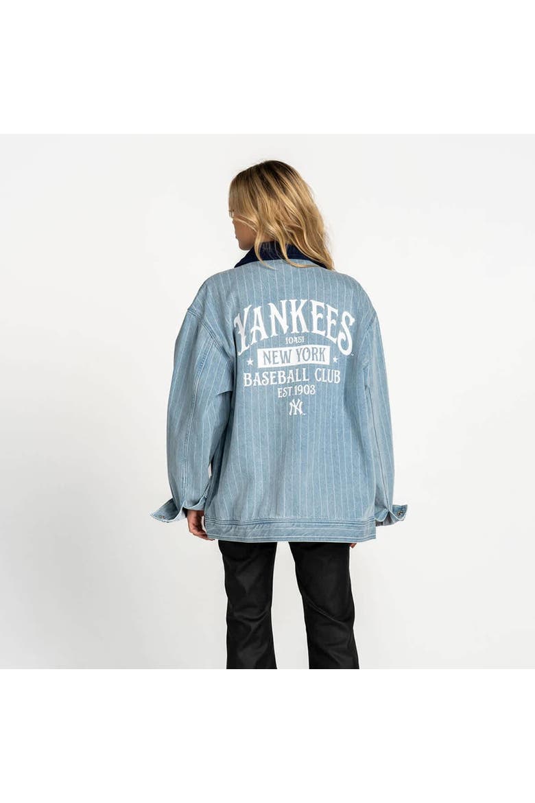 Women's The Wild Collective  Denim New York Yankees Full-Zip Mechanic Jacket, Alternate, color, Denim