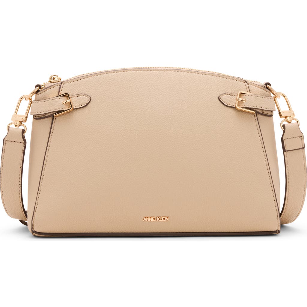 Anne Klein Belted Dome Crossbody Bag In Brown
