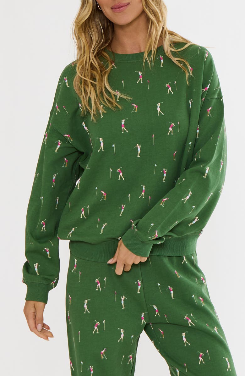 Beach Riot Devyn Oversize Sweatshirt, Main, color, Under Par